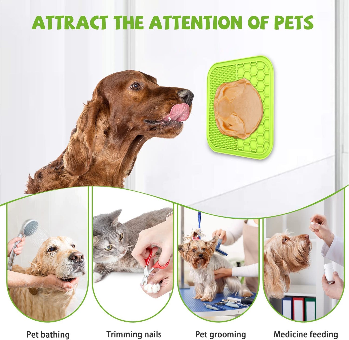 Pet Licking Mat - Food Slow Feeder Pad for Dog Anxiety Relief