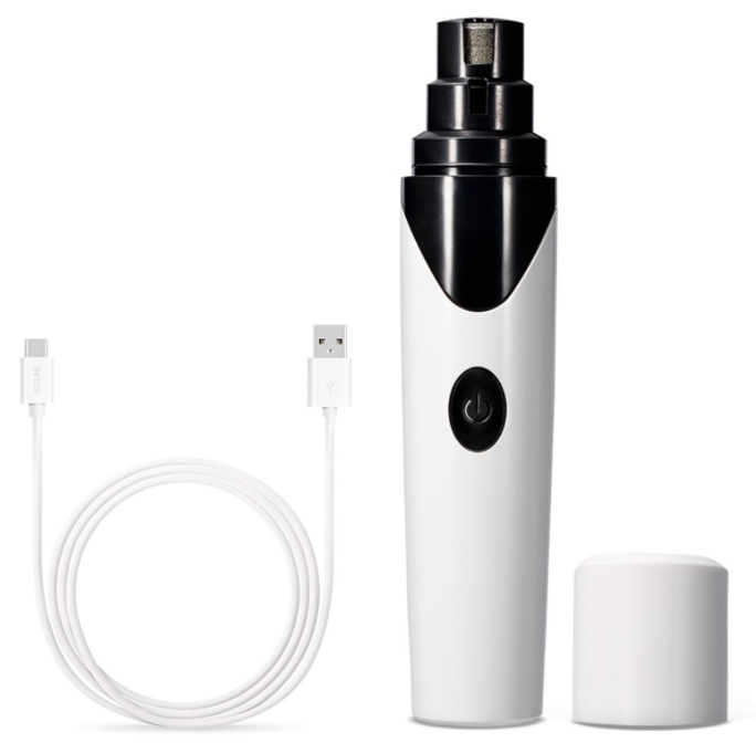 Dog Nail Grinder with LED Light - Upgraded 2-Speed Electric Pet Nail Trimmer