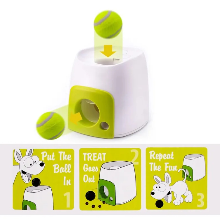 Tennis Rolling Ball Roll Out Machine Pet Dog Interactive Toys Machine