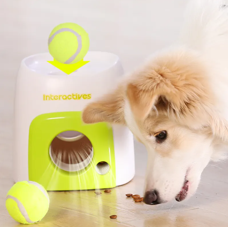 Tennis Rolling Ball Roll Out Machine Pet Dog Interactive Toys Machine