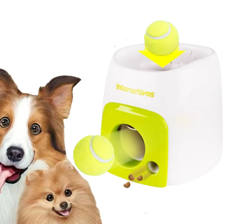 Tennis Rolling Ball Roll Out Machine Pet Dog Interactive Toys Machine