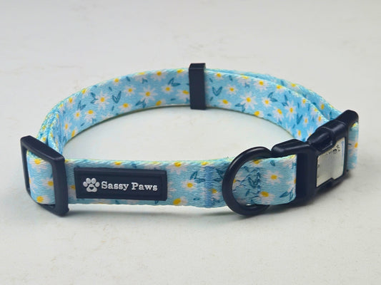 Dog Collar - Easy Scan QR ID - Daisy Meadow