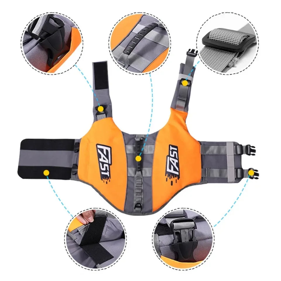 Reflective Life Jacket – Adjustable Summer Swimming Vest