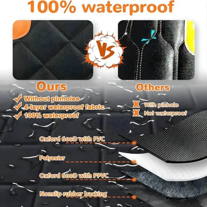 Waterproof Dog Car Hammock with Mesh Window