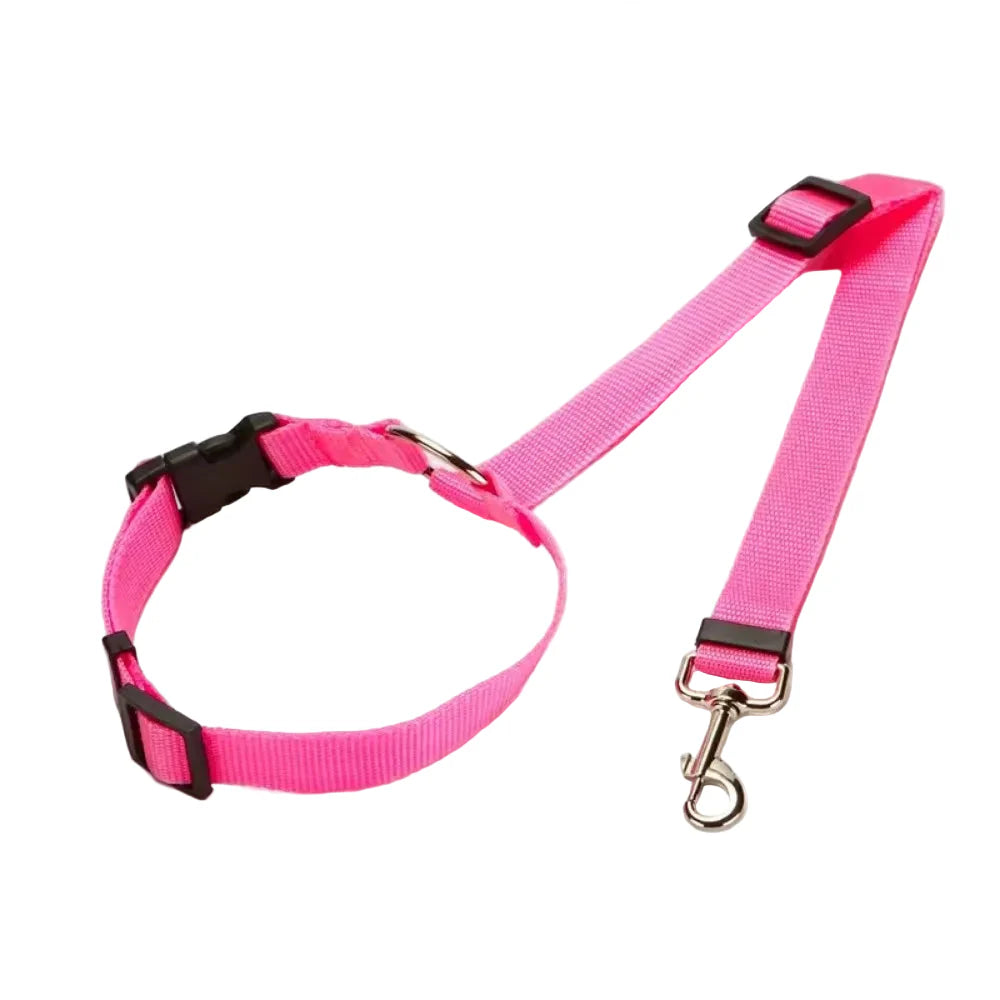 Vehicle Belt & Adjustable Nylon Leash for Dogs (7 colours available)