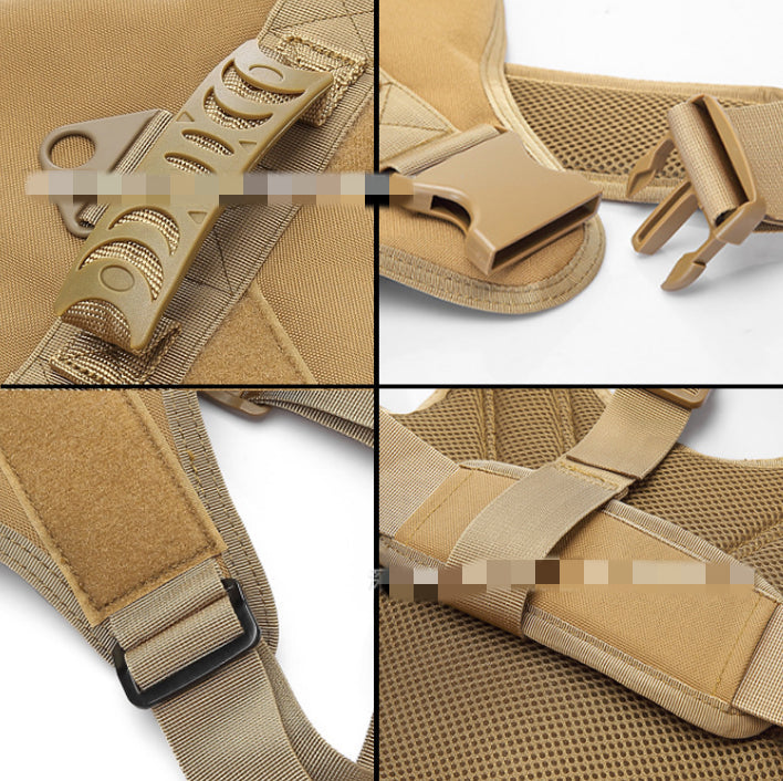 Tactical Dog Harness Training Walking Collar Vest Pet Adjustable Chest Strap