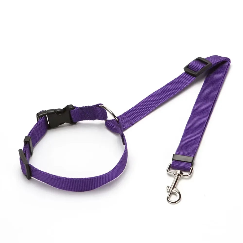 Vehicle Belt & Adjustable Nylon Leash for Dogs (7 colours available)