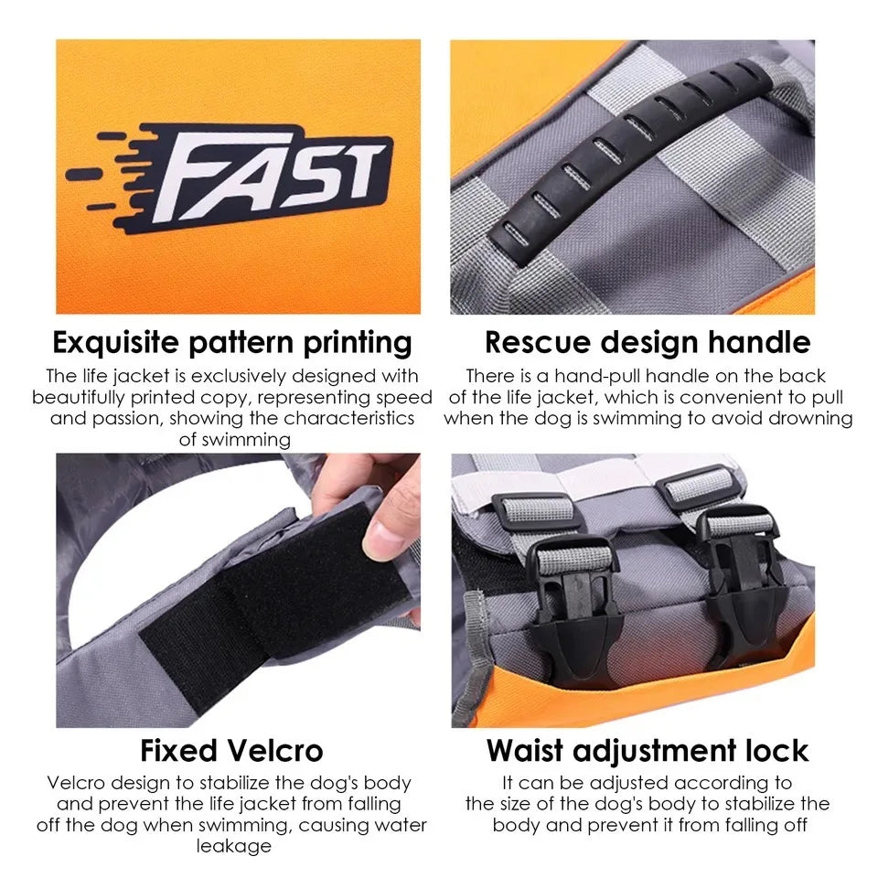 Reflective Life Jacket – Adjustable Summer Swimming Vest