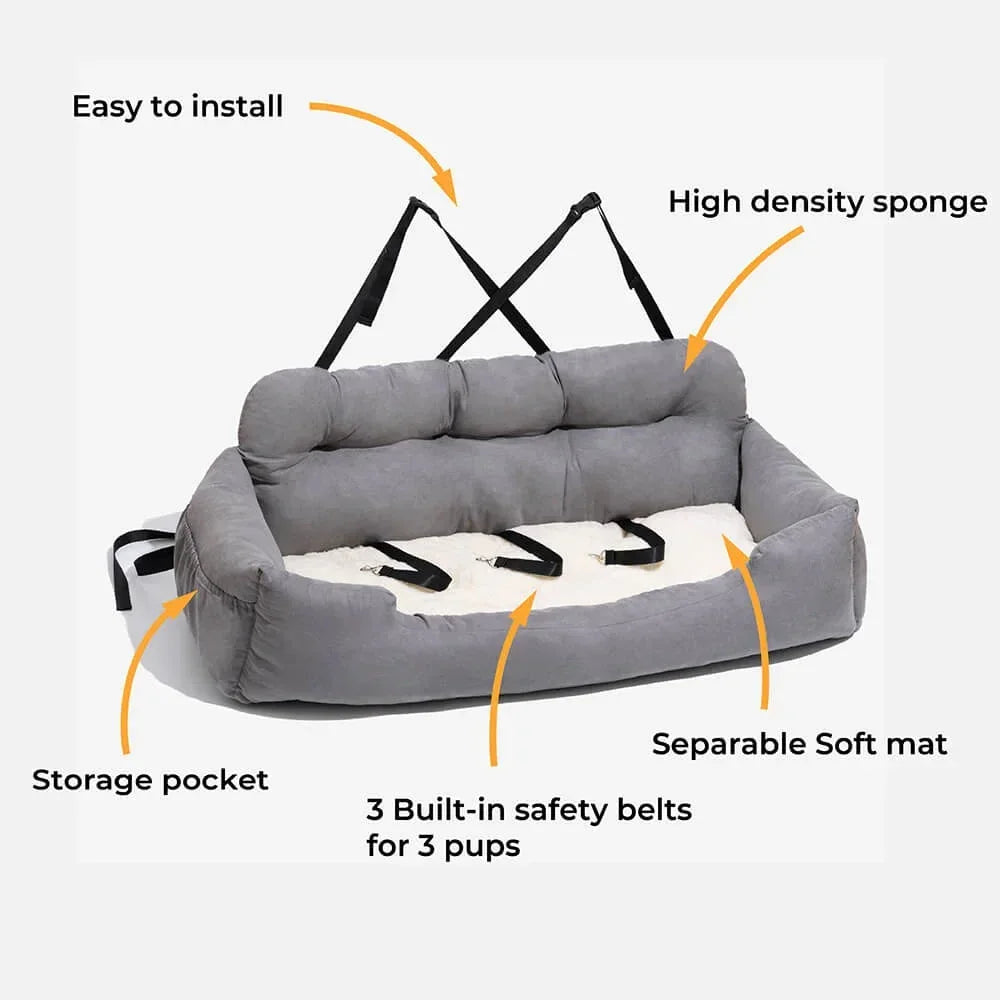 Travel Bolster Dog Car Bed