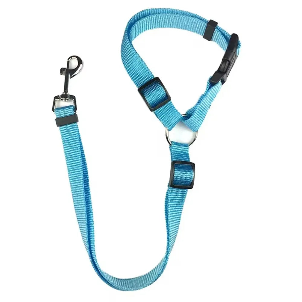 Vehicle Belt & Adjustable Nylon Leash for Dogs (7 colours available)