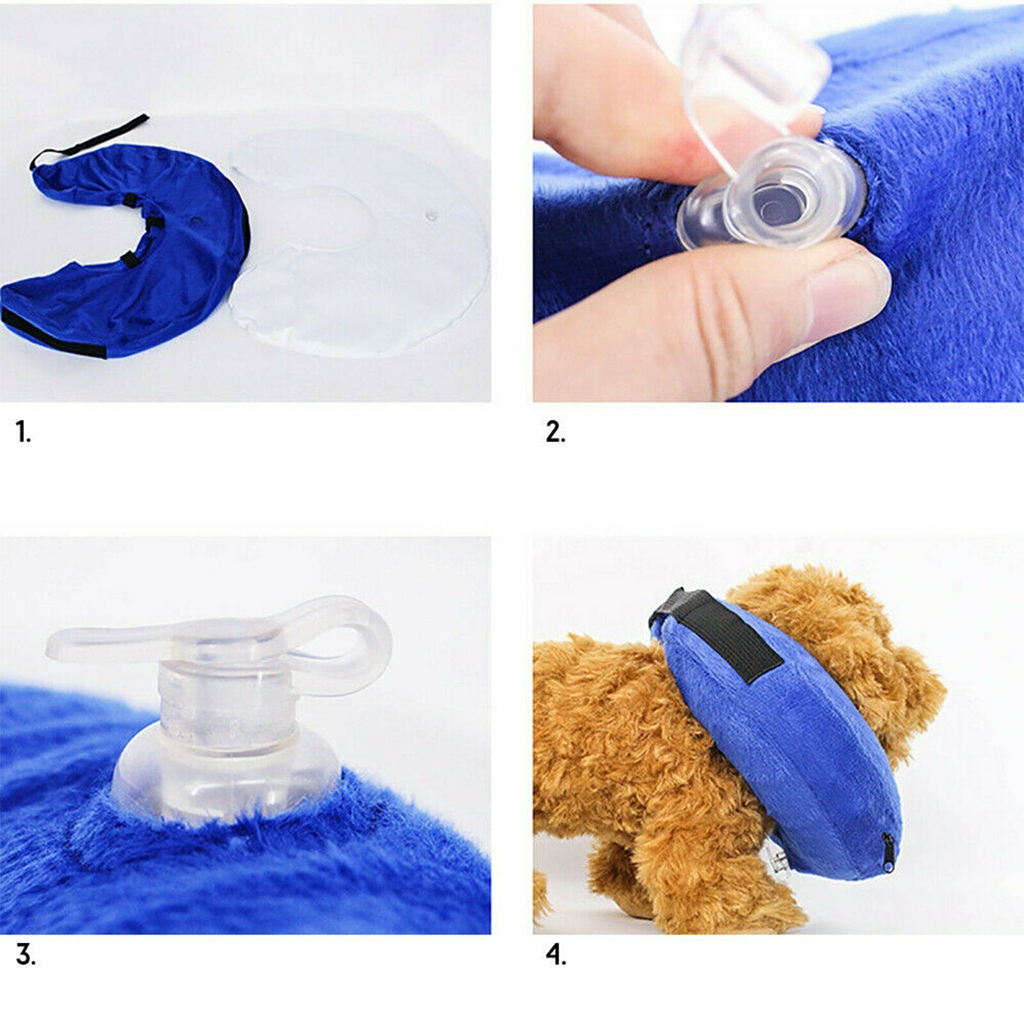 Pet Dog Inflatable Cone Collar Medical Wound Soft S