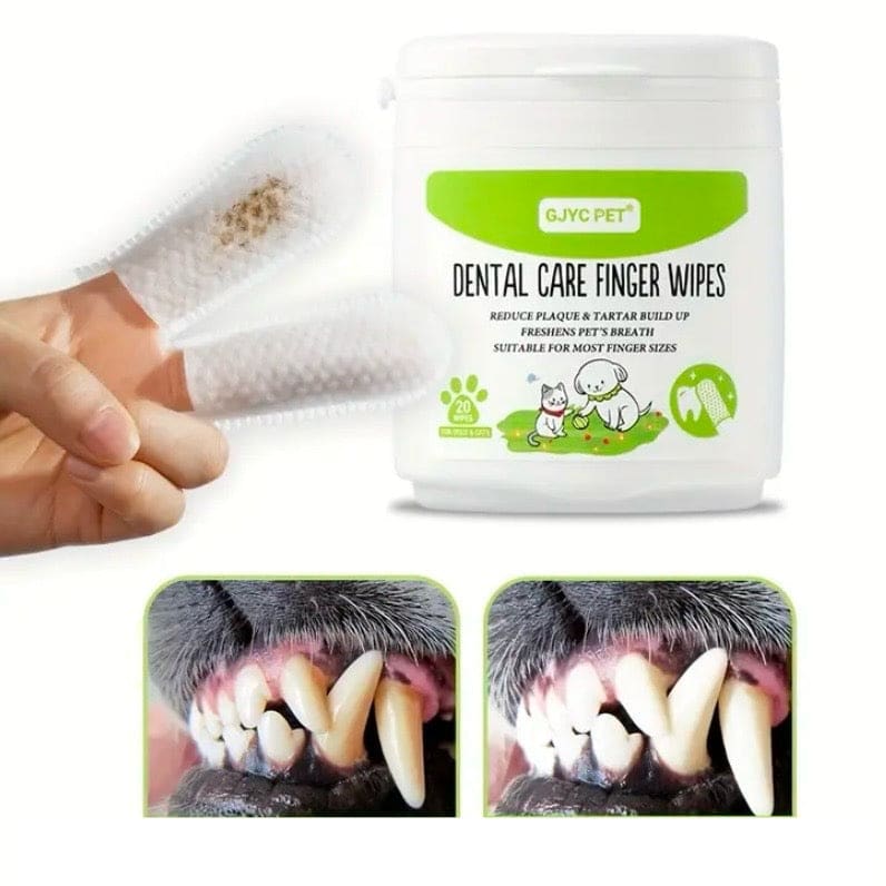 Pet Dental Care Finger Wipes