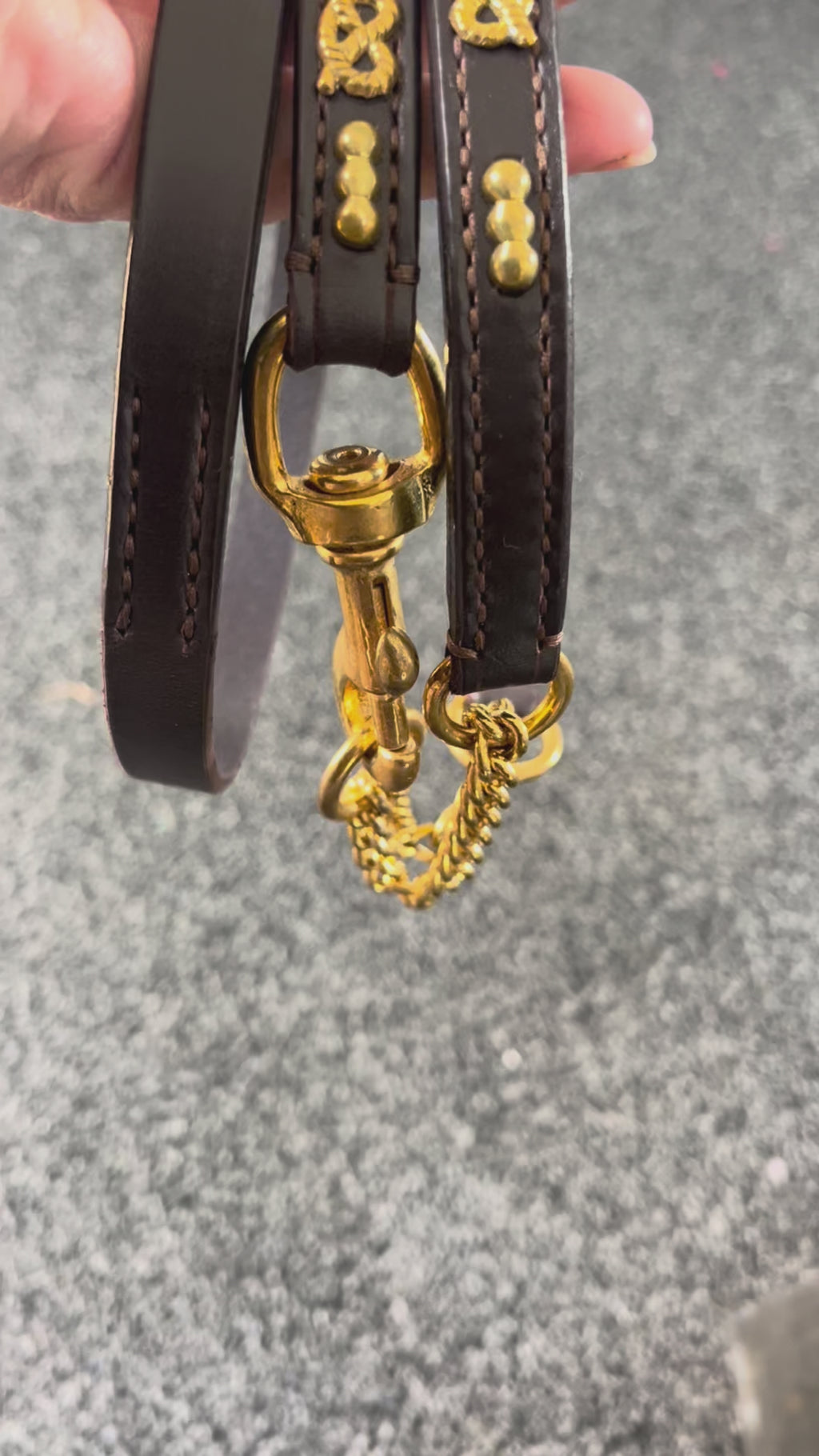 Australian Chestnut & Nickle, Leather Martingale Set (38cm)