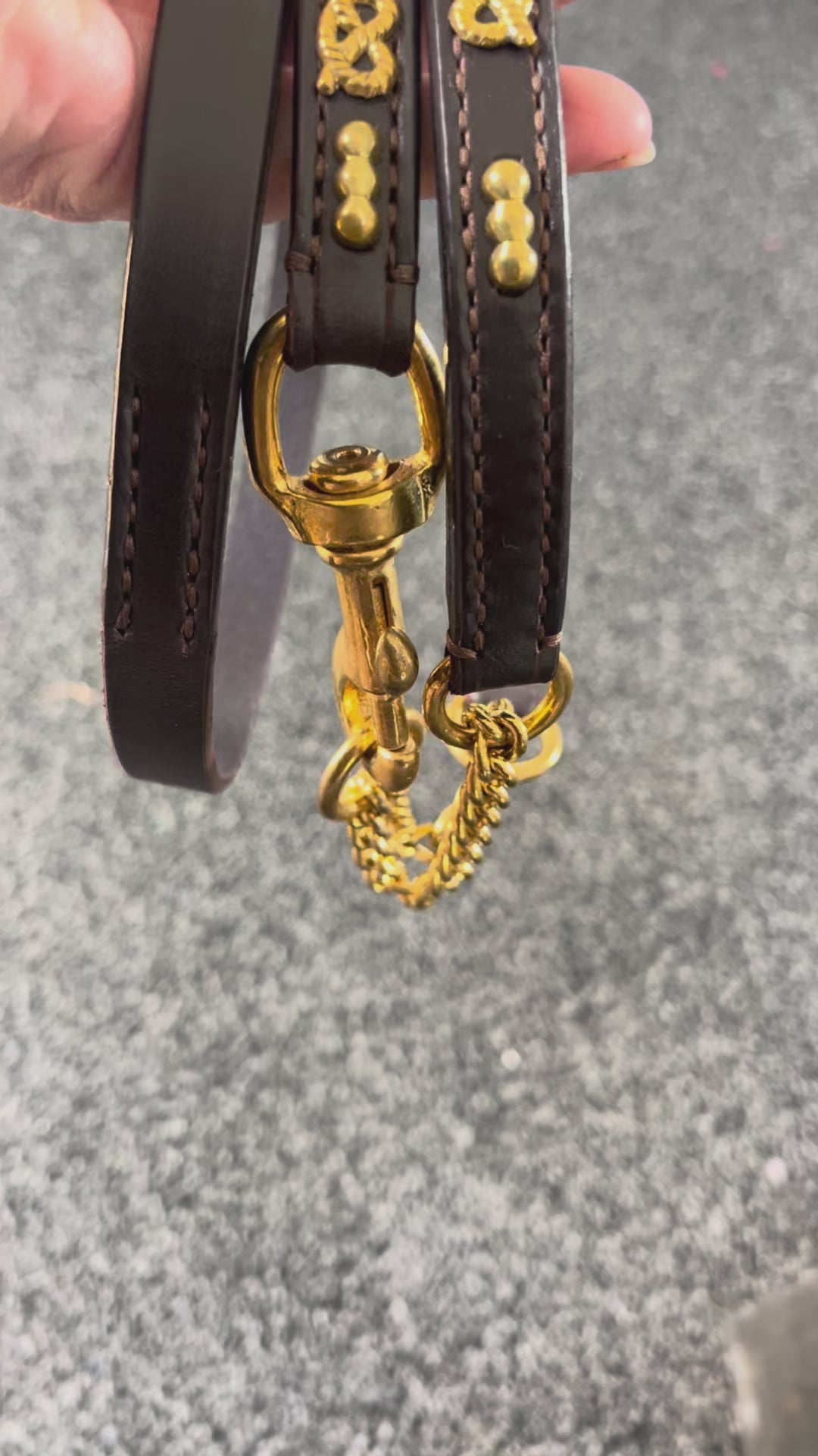 Australian Chestnut & Nickle, Leather Martingale Set (38cm)