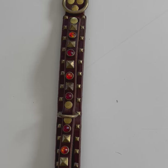Staffy, Staffordshire Bull Terrier, SBT, Show Collar, Staffie, Leather Collar