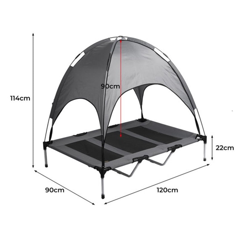 Elevated Pet Bed Raised for Outdoor Camping Tent Sun Shade Canopy
