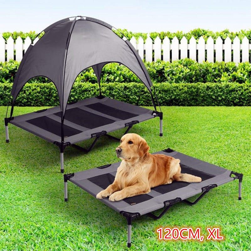 Elevated Pet Bed Raised for Outdoor Camping Tent Sun Shade Canopy