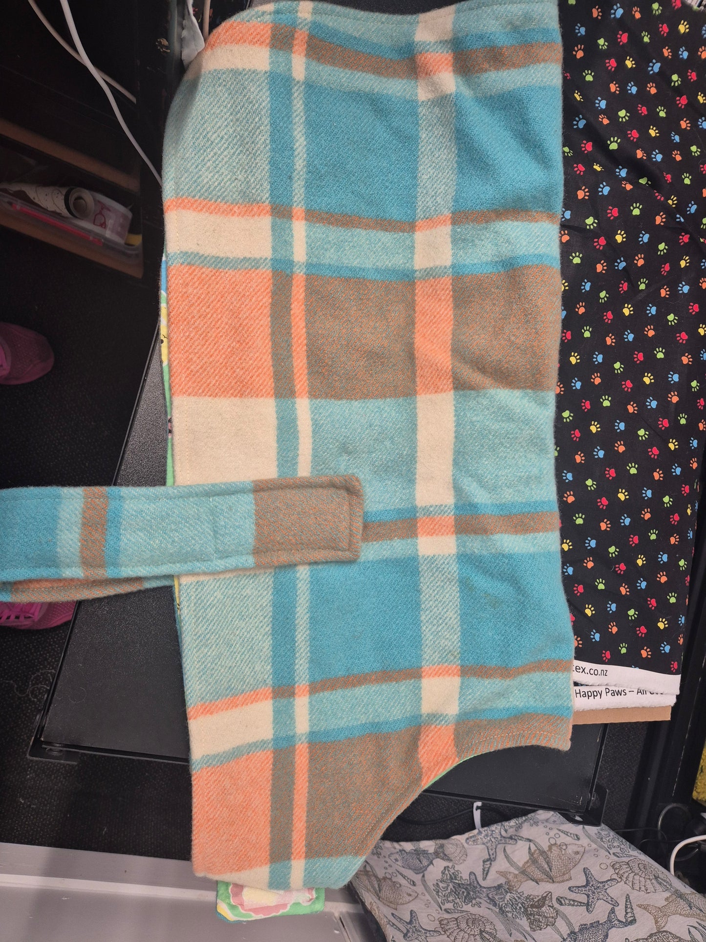 Recycled Wool Blanket Dog Coat 55 cm #79