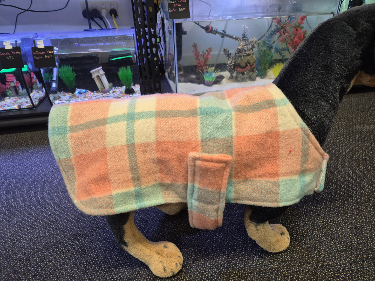 Recycled Wool Blanket Dog Coat 41 cm #62