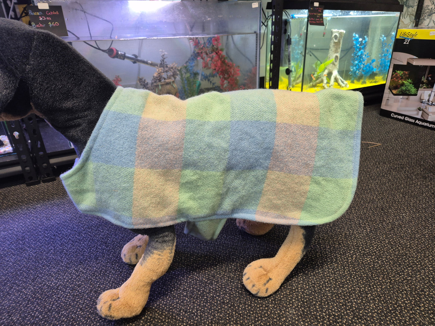 Recycled Wool Blanket Dog Coat 41 cm #62