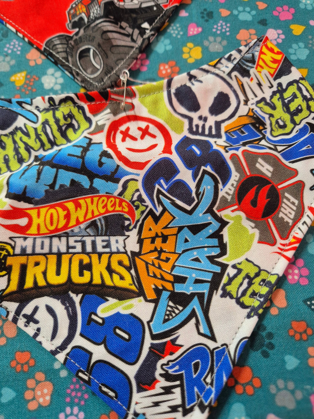 Kash's Closet - Dog Bandana - monster trucks